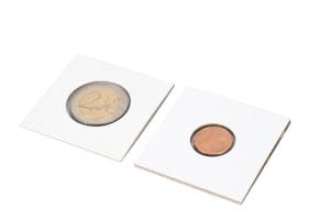 100 cartones Pardo para monedas 20mm ref. 182500