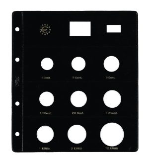 Funda Pardo monedas euro 9 alojamientos claraboya (8 + moneda 40 euros) ref. 172000