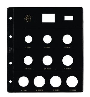 Funda Pardo monedas euro Europa especial 10 alojamientos ref. 176000