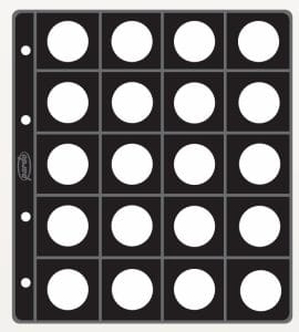 Funda monedas Pardo alma opaca negra 20 alojamientos ref. 75700