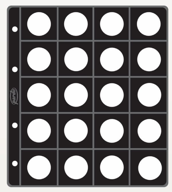 Funda monedas Pardo alma opaca negra 20 alojamientos ref. 75700