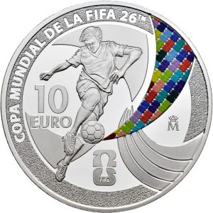Moneda 10 euros plata mundial 2026 reverso