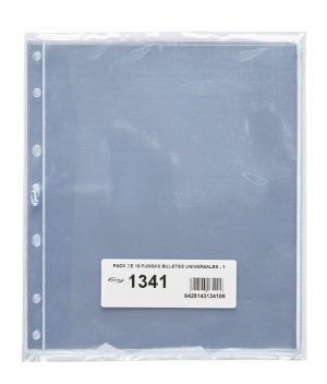 Pack 10 fundas billetes universal Pardo 1 alojamiento ref. 134100
