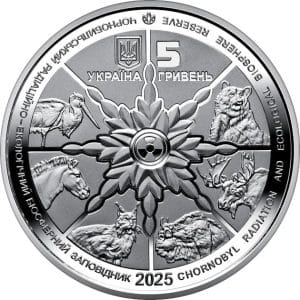 5 Grivnas de Ucrania 2025 Alce europeo Anverso