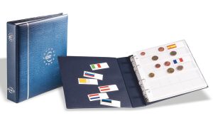 Álbum Leuchtturm para monedas de euro con cajetin azul ref. 338772
