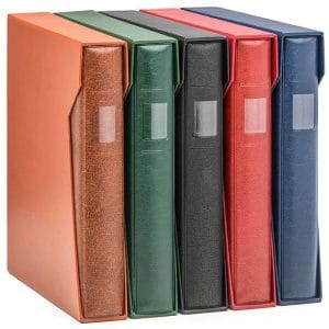 Álbum para monedas Filober grande Premium con cajetin verde ref. FL5100AZV