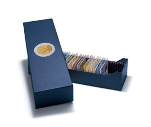Caja archivadora Leuchttumr para 40 monedas en formato tarjeta o coincard horiontal ref. 367868 (1)
