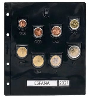 Hoja Filober negra serie euro 8 huecos + etiquetas + separador ref. FL00EUHM