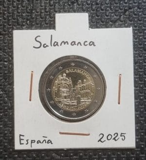 Moneda 2 euros conmemorativa de España 2025 de Salamanca