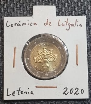 Moneda 2 euros conmemorativa de Letonia 2020 Cerámica de Latgalia