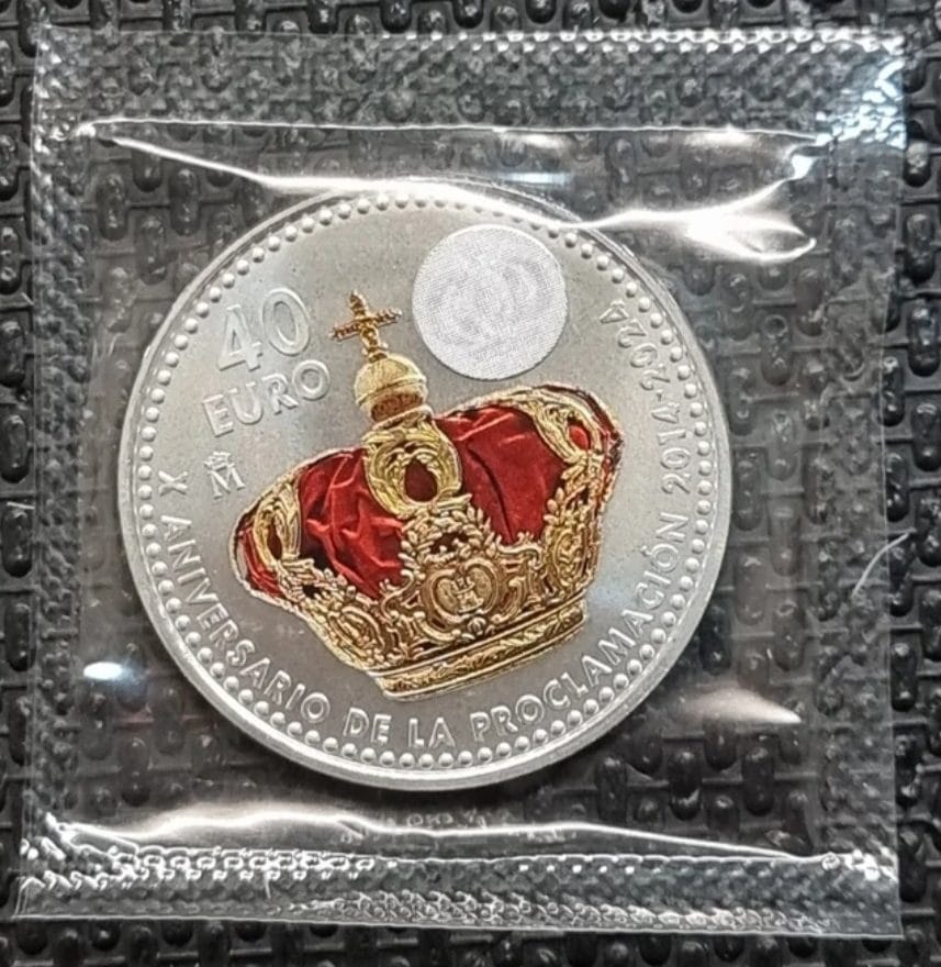 Moneda 40 euros plata España 2024