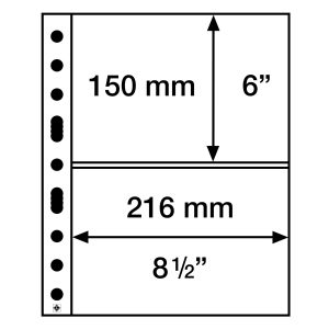 Pack 5 hojas Leuchtturm para billetes 2 alojamientos ref. 336439