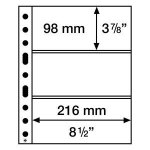 Pack 5 hojas Leuchtturm para billetes 3 alojamientos ref. 308439
