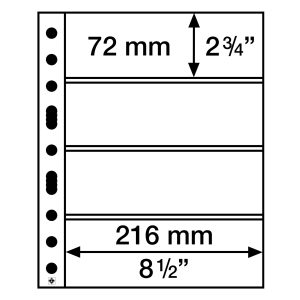 Pack 5 hojas Leuchtturm para billetes 4 alojamientos ref. 316329