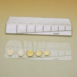 Tira Filober transparente 8 huecos serie monedas euro ref. FL0008MO
