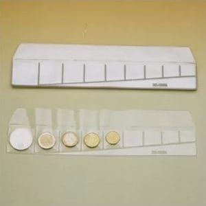 Tira Filober transparente 9 huecos serie monedas euro ref. FL0009MO