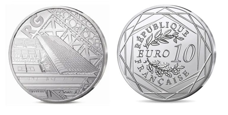 10 euros plata centenario Roland-Garros