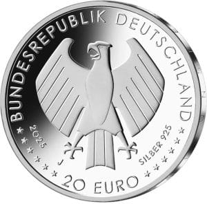 20 euros de plata de Chemnitz Capital Europea de la Cultura Reverso