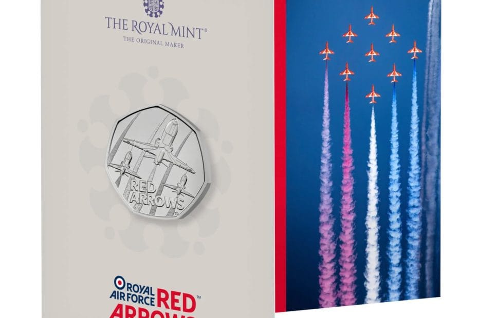 50 Peniques Reino Unido 2025 Red Arrows