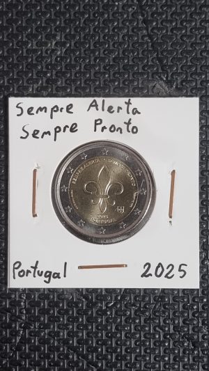 Moneda 2 euros conmemorativa de Portugal 2025 Sempre Alerta Sempre Pronto