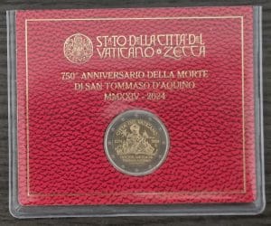 Vaticano 2 euros 750 aniversario muerte Santo Tomas de Aquino (4)
