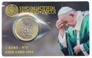 Vaticano 1 euro 2024 Nº 3 Coincard