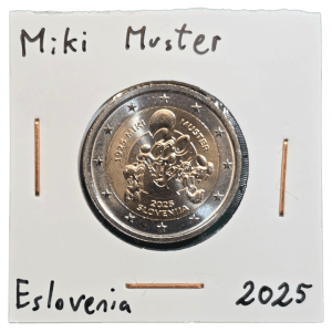 Eslovenia 2 euros 2025 Centenario nacimiento Miki Muster