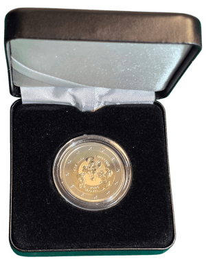 Moneda 2 euros PROOF Eslovenia 2025 del centenario del nacimiento de Miki Muster