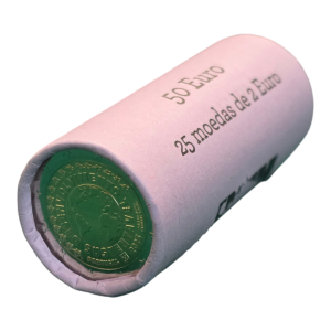 Rollo 25 monedas 2 euros conmemorativa Portugal 2025 Desarrollo Sostenible