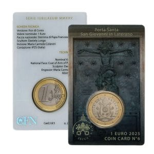 Coincard 1 euro Vaticano 2025 Puertas santas Nº 6