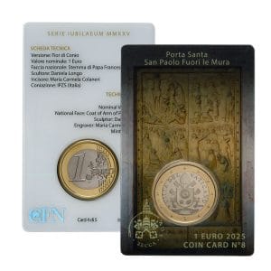 Coincard 1 euro Vaticano 2025 Puertas santas Nº 8