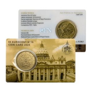 Coincard 50 céntimos de euro Vaticano 2025 Basílicas Papales Romanas Nº 16
