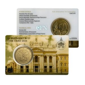 Coincard 50 céntimos de euro Vaticano 2025 Basílicas Papales Romanas Nº 17