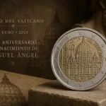 Moneda 2 euros Vaticano 2025 del 550 aniversario del nacimiento de Miguel Angel