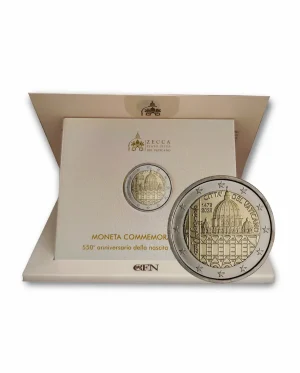 Moneda 2 euros Vaticano 2025 del 550 aniversario del nacimiento de Michelangelo (2)