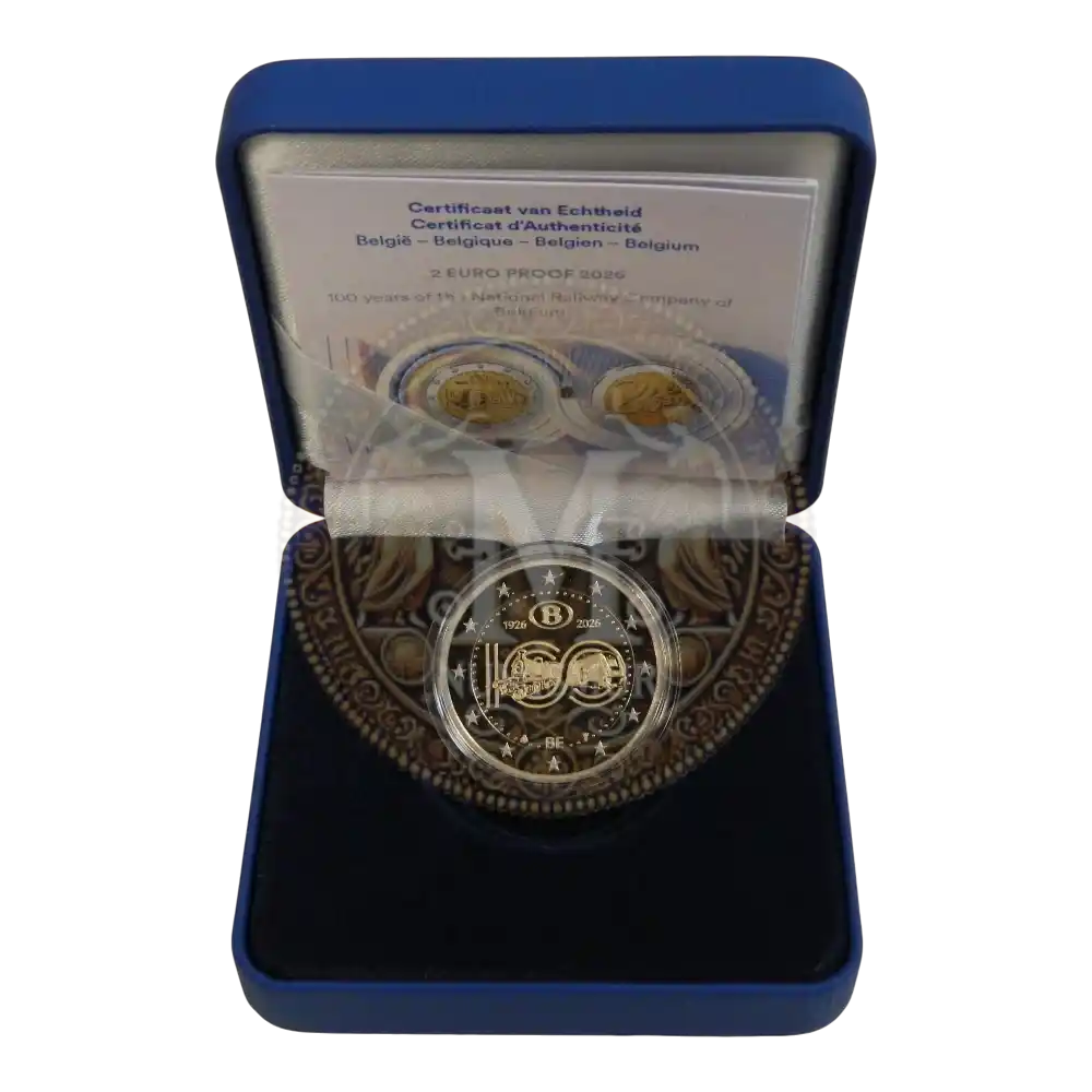 Moneda de 2 euros Proof Bélgica 2026 SNCB Holandés