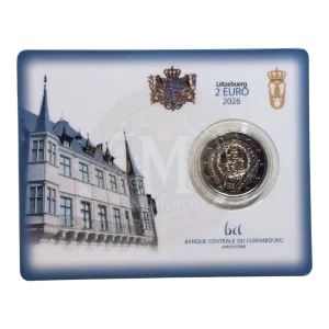 Coincard 2 euros Luxemburgo 2026 40 aniversario Premio Internacional Carlomagno