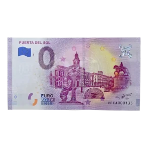 Billete 0 euros 2020 Puerta del Sol