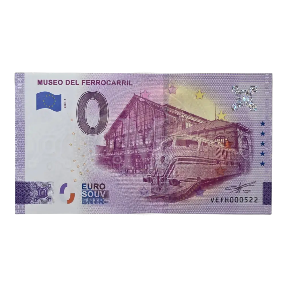 Billete 0 euros 2022 Museo del Ferrocarril
