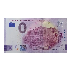 Billete 0 euros 2025 Toledo - Patrimonio de la Humanidad