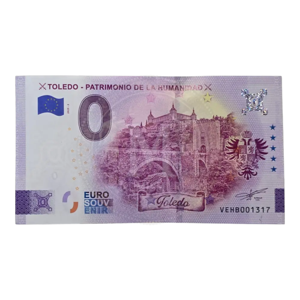 Billete 0 euros 2025 Toledo - Patrimonio de la Humanidad