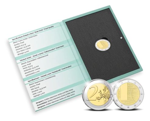 2 euros Finlandia 2025 Visitas de Estado de Finlandia Diplomacia y Política Exterior PROOF